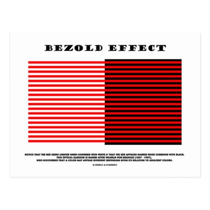 Bezold Effect (Optical Illusion) Post Cards