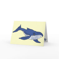 BF- Blue Whale Thank you Card card