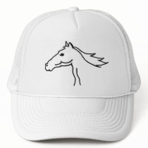BF- Horse Silhouette Drawing Hat