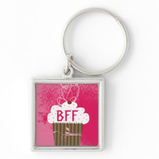 BFF Best Friends Forever Cupcake Keychain keychain