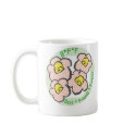 BFF Best Friends Forever Pink Flowers mugs
