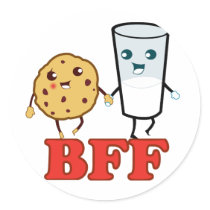 BFF, Cookie and Milk Stickers