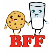 BFF, cookie and milk shirt