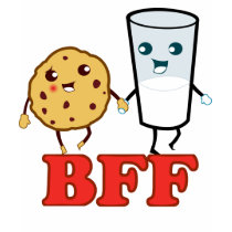 BFF, cookie and milk t-shirts