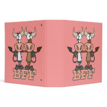 BFF cow best friends forever buddies 3 Ring Binders