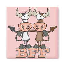 BFF cow best friends forever buddies Refrigerator Magnet