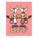 BFF cow best friends forever buddies Post Card