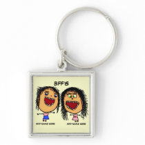 BFF Funny Cartoon Key Chains
