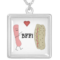 BFF Hotdog - Bun Necklace