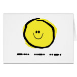 BFF in Morse Code Greeting Card with Smiley cards