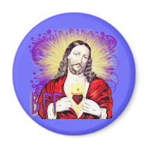 BFF Jesus Christ magnets by greenbaby BFF Jesus Christ magnets