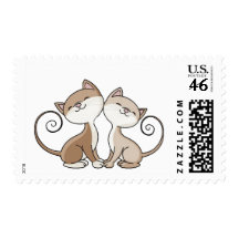 BFF Kitties with Curling Tails Stamp