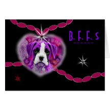 BFF's Puppy Dog Medallion Necklace Card