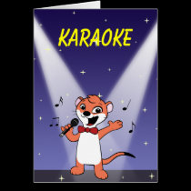 BG 2  weasel, Weasel-mascot, KARAOKE cards