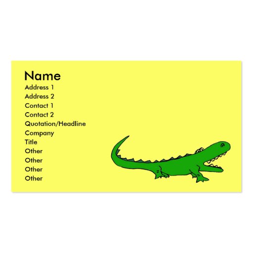 BG- Gator business cards (front side)