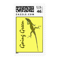 BG- Going Green Lizard Postage stamp