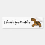 BG- I brake for turtles stickers Bumper Stickers