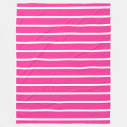 BG Stripes Pattern wride pink + your background Fleece Blanket