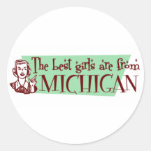 BGMICHIGAN ROUND STICKER