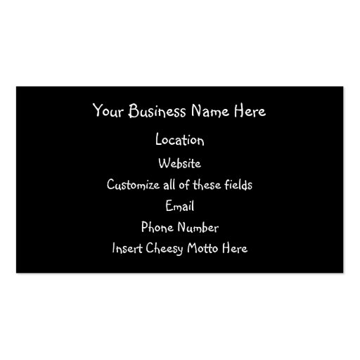 BGRO Black Ground Squirrel Business Card Template (back side)