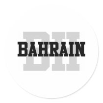 BH Bahrain Round Sticker