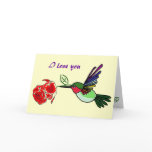 BH- Hummingbird and Rose Love Card