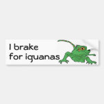 Bh- I brake for iguanas bumper sticker