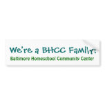 BHCC Family Bumper Sticker bumper stickers