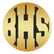 BHS - GOLD HIGH SCHOOL INITIALS STICKERS
