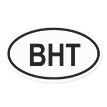 Bhutan "BHT" Oval Stickers