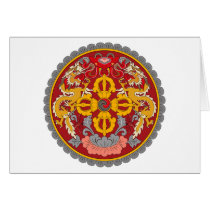Bhutan Coat of Arms Card