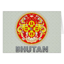 Bhutan Coat of Arms Greeting Cards