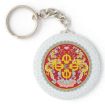 Bhutan Coat of Arms detail Key Chain