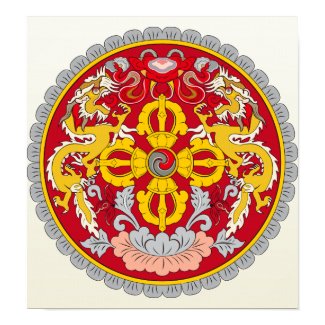 Bhutan Coat of Arms detail print