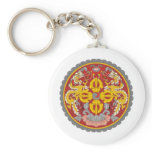 Bhutan coat of arms key chains