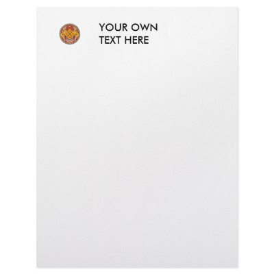 Bhutan Coat of Arms Customized Letterhead by flagshirts