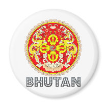 Bhutan Coat of Arms Refrigerator Magnet