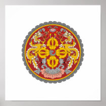 Bhutan Coat of Arms Poster