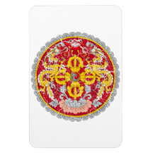 Bhutan Coat Of Arms Rectangular Magnet