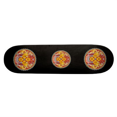 Bhutan Coat of Arms Skate Board by flagshirts