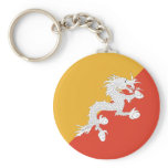 Bhutan Fisheye Flag Keychain