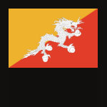 Bhutan Flag Map Spaghetti Top