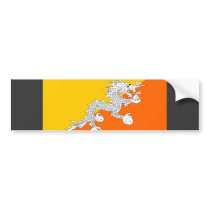 Bhutan Flag bumper stickers