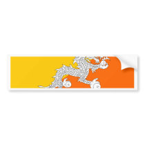 Bhutan Flag bumper stickers