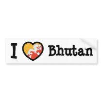 Bhutan Flag Bumper Stickers