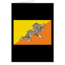 Bhutan Flag Greeting Cards