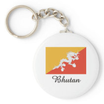 Bhutan Flag Design Keychain