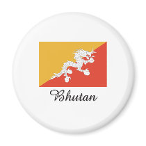 Bhutan Flag Design magnets