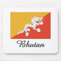 Bhutan Flag Design Mouse Mat