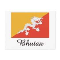 Bhutan Flag Design postcards